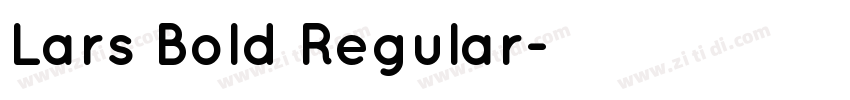 Lars Bold Regular字体转换